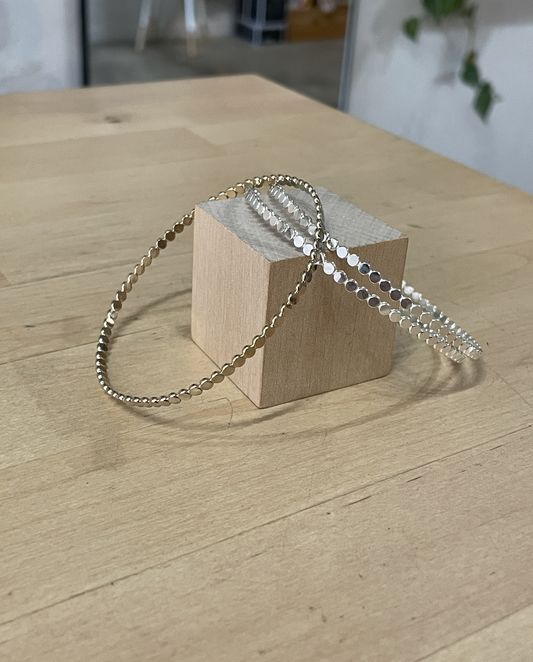 Marble Bangle | Silver
