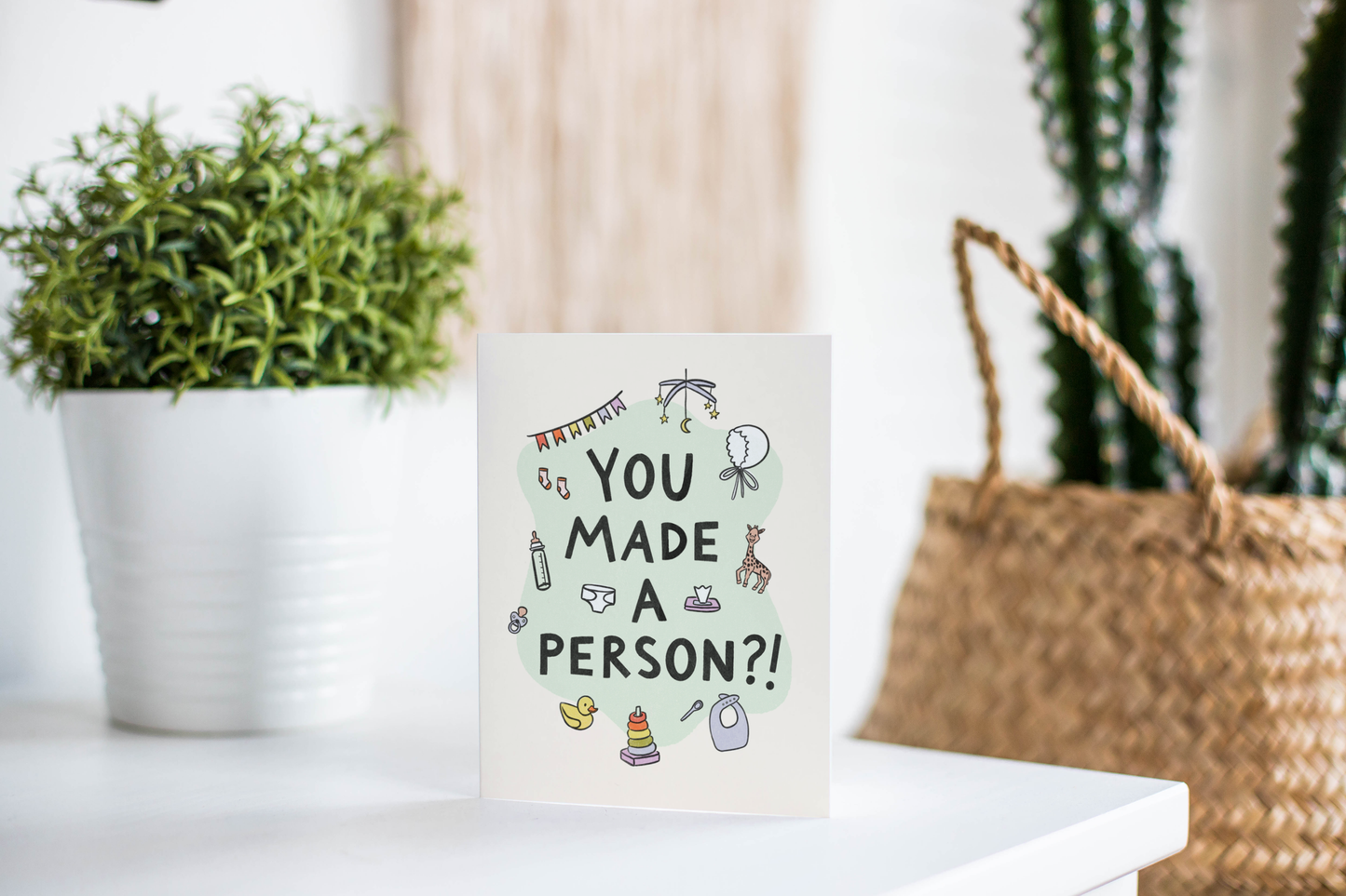 You Made A Person?! Baby Greeting Card