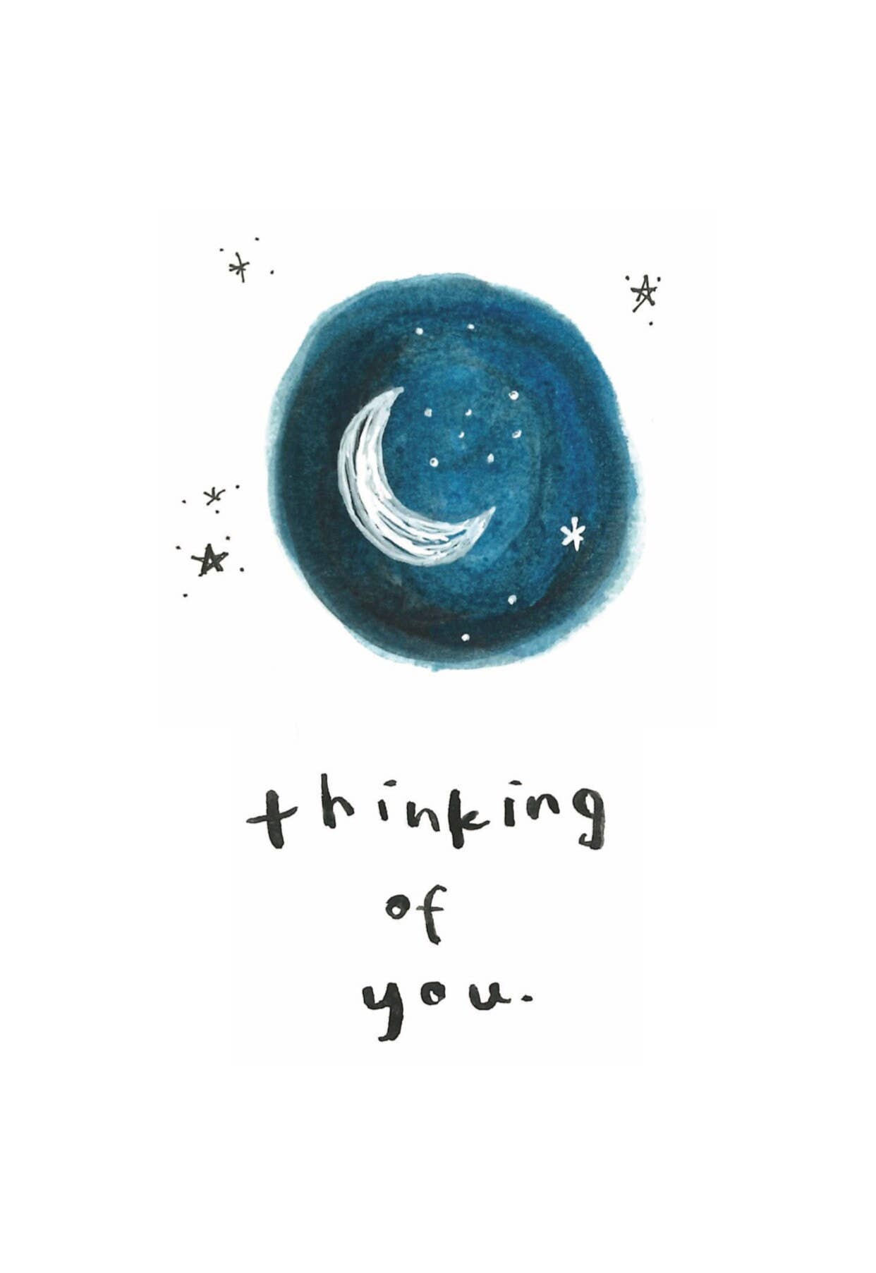 Thinking of You Moon And Stars Card