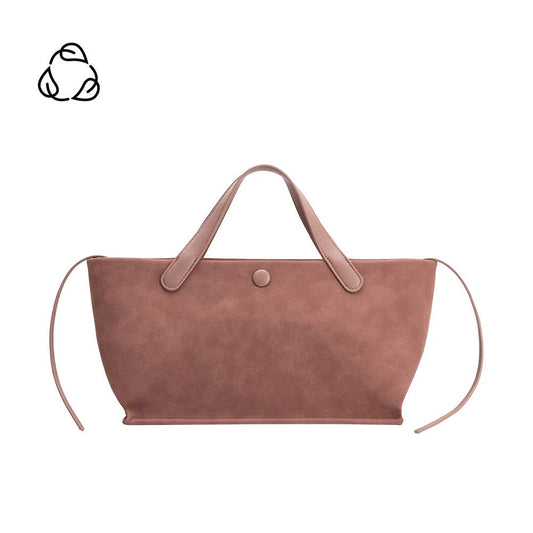 Jill Mauve Suede Vegan Tote Bag