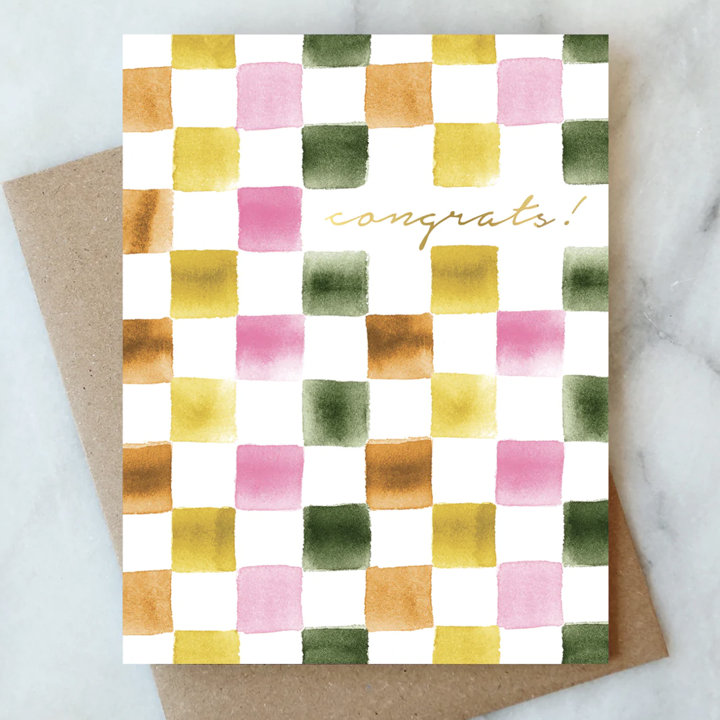 Checkerboard Congrats Card