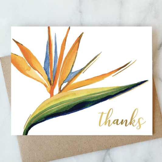 Birds of Paradise Thanks Card