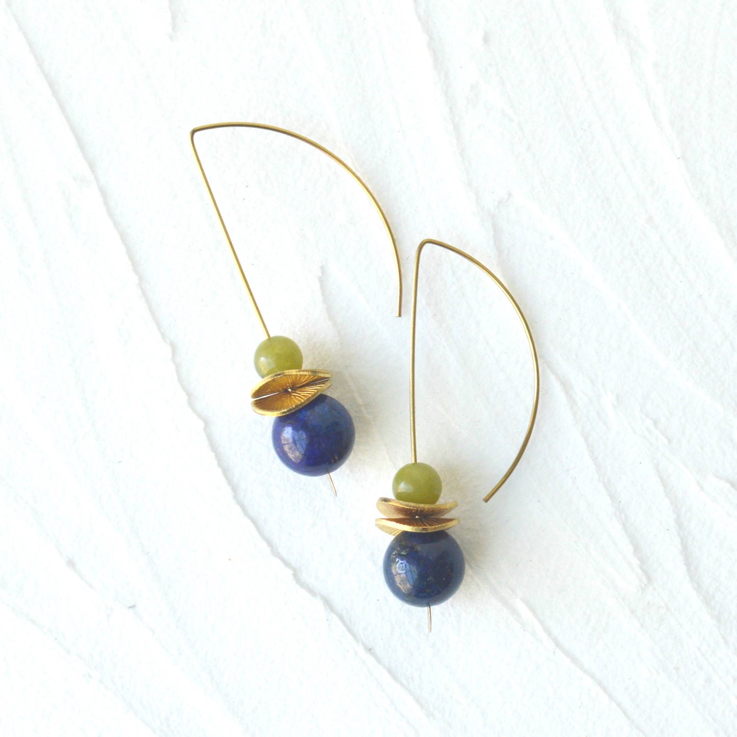 Bonita Drop Earrings : Dalmatians Jasper w/ Yellow