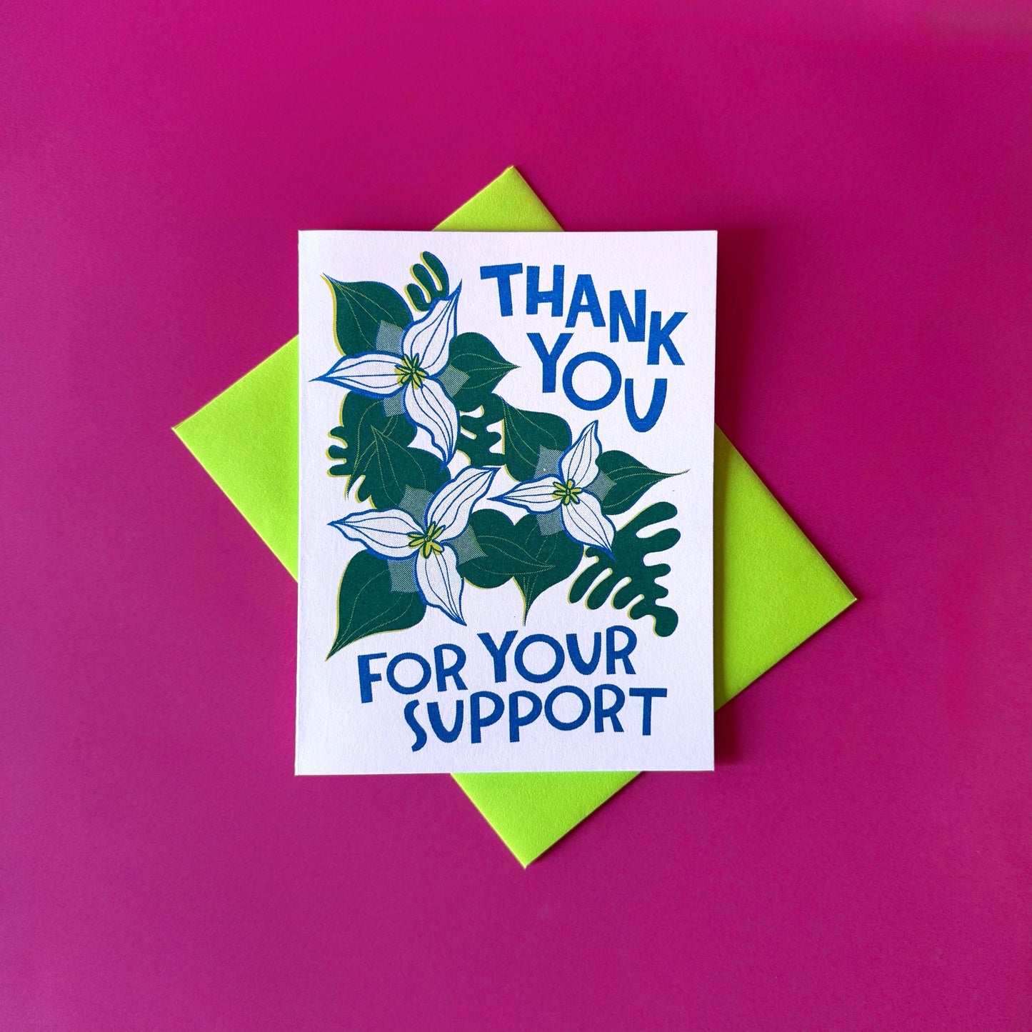 Thank you For Your Support - Risograph Greeting Card 