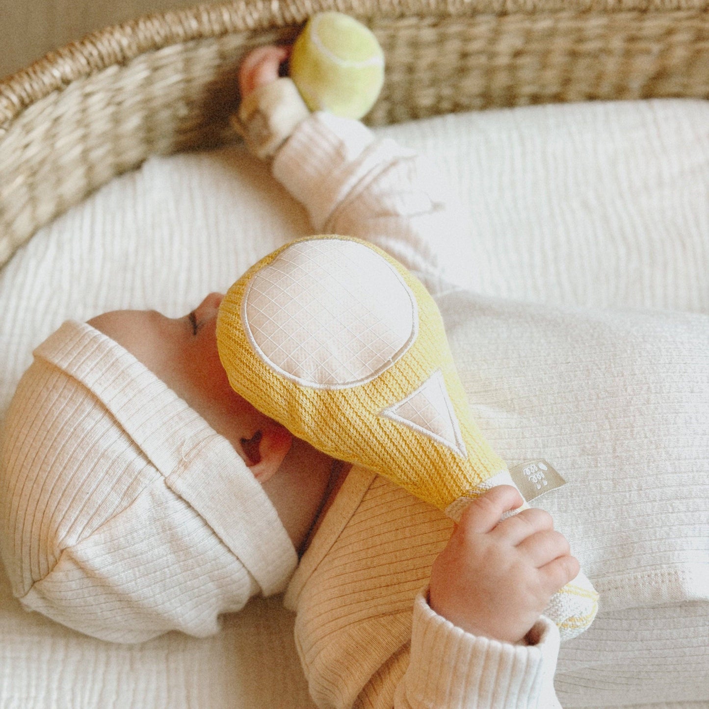 Tennis Baby Wrist Rattle