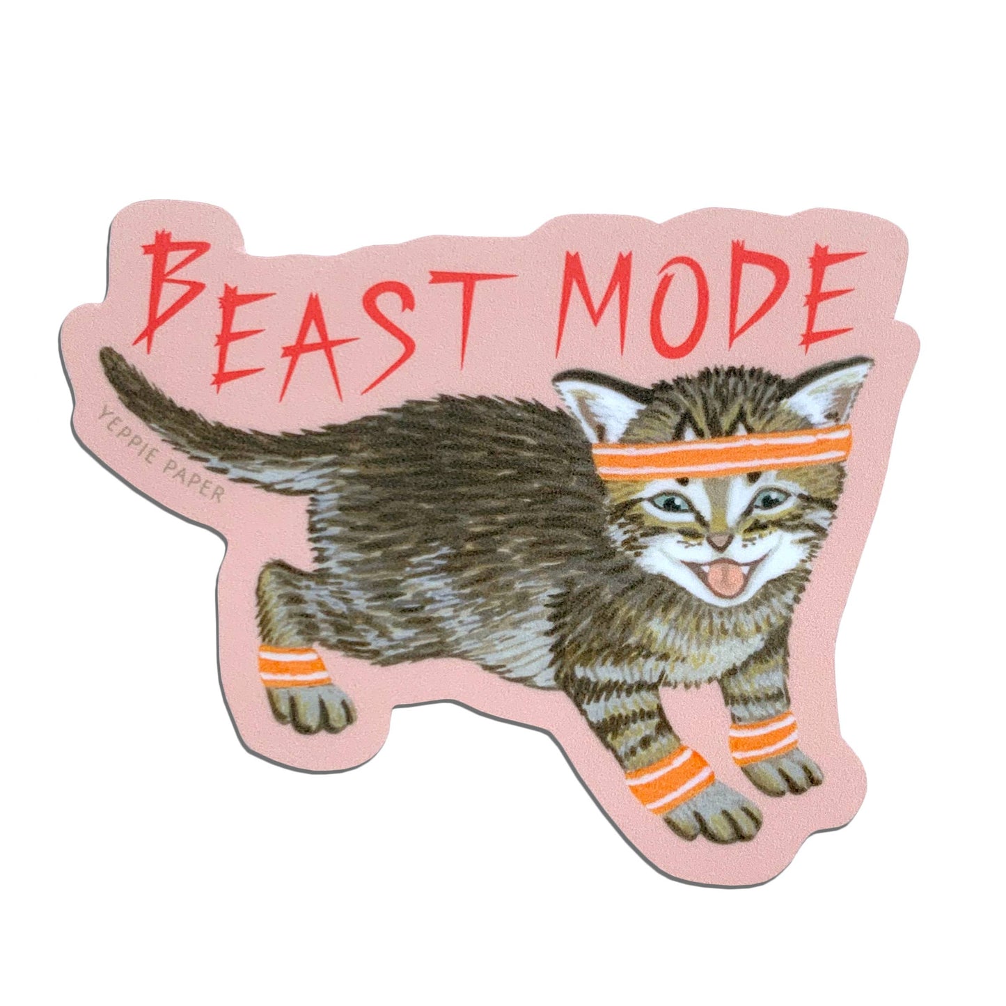 Beast Mode Kitten - Die Cut Sticker