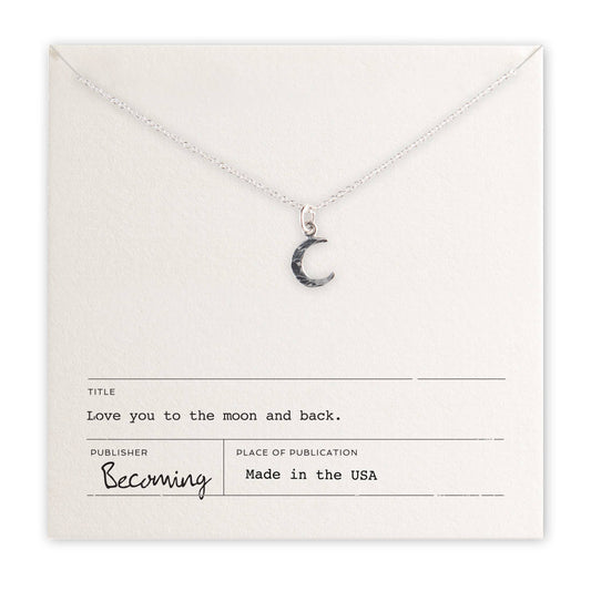 Love You To The Moon Necklace | Gold Fill