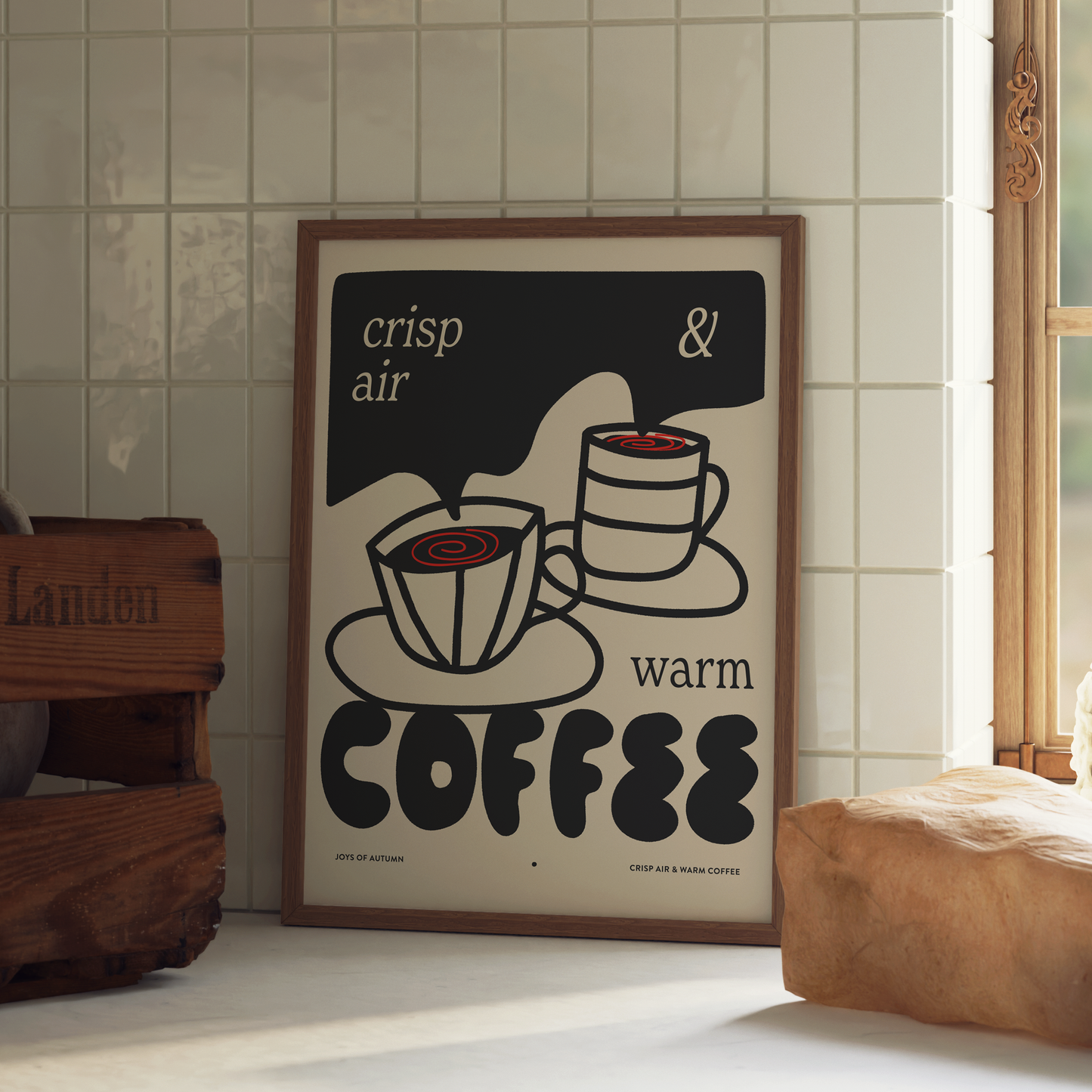 Crisp Air & Warm Coffee Print: Black / 8"x10"