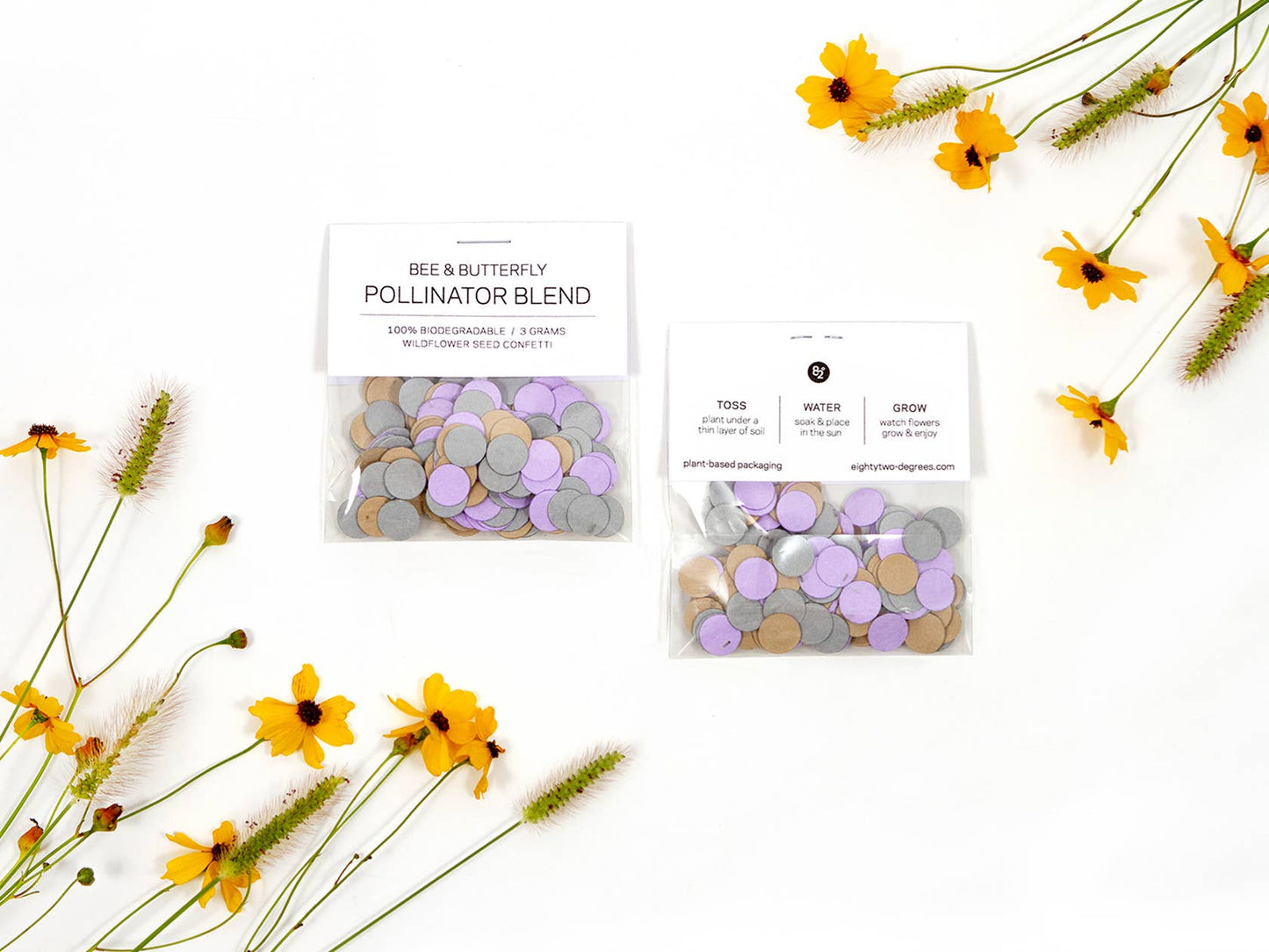 Wildflower Seed Confetti - Lilac/Kraft/Concrete
