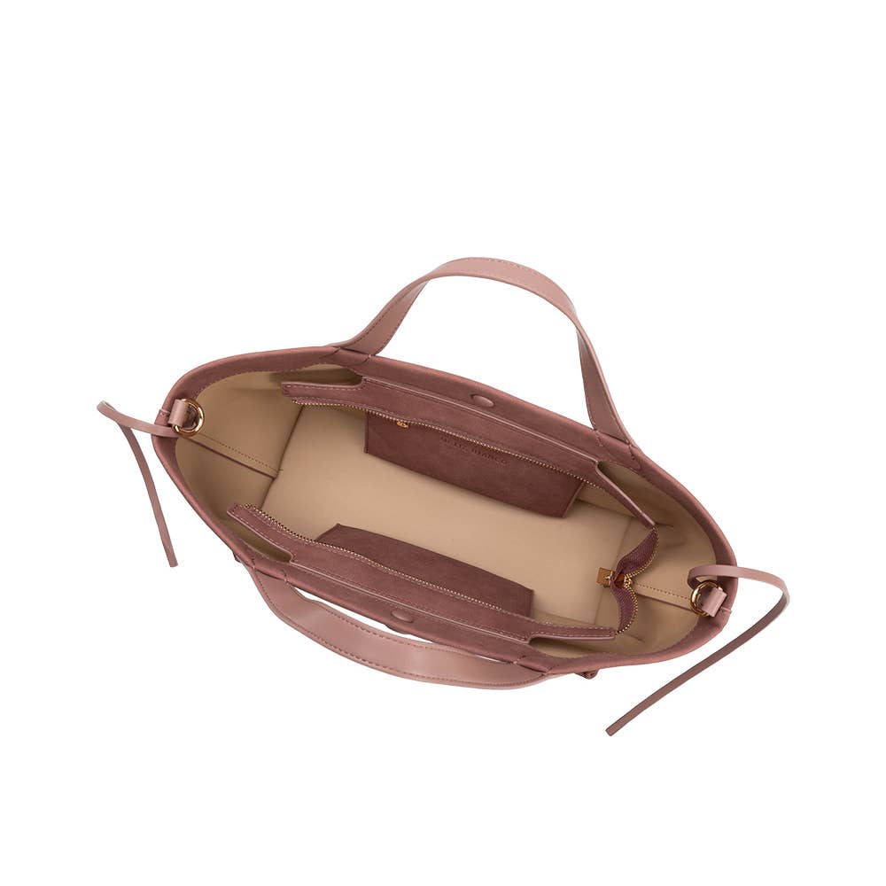Jill Mauve Suede Vegan Tote Bag