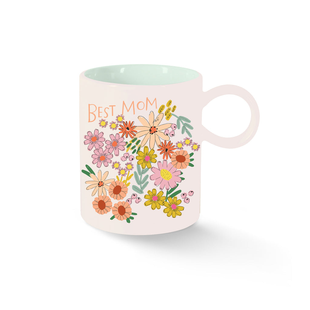Best Mom Floral Mug