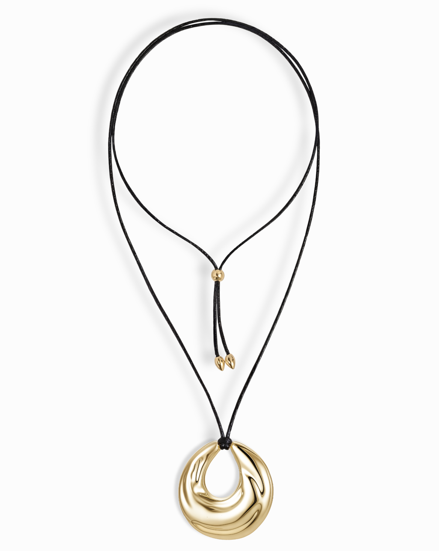 Kira Cord Necklace: Gold plated
