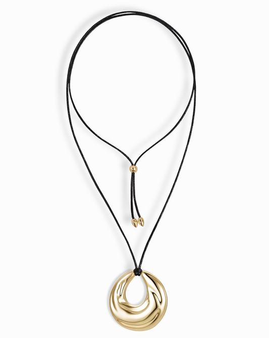 Kira Cord Necklace: Gold plated