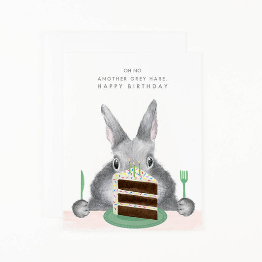 Another Grey Hare Birthday Card