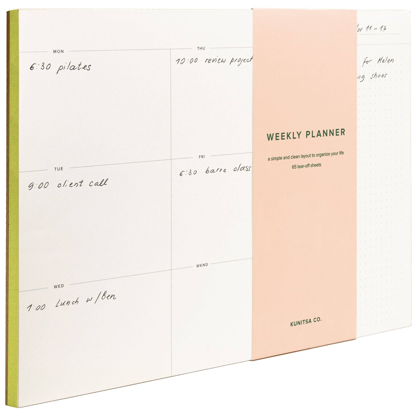 Weekly Planner Pad: Gold