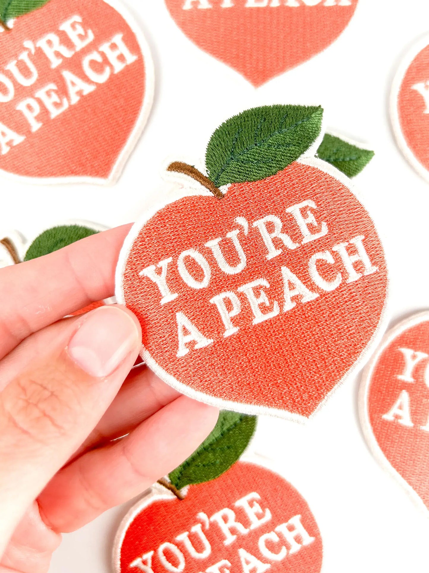 You're a Peach Embroidered Iron On Patch