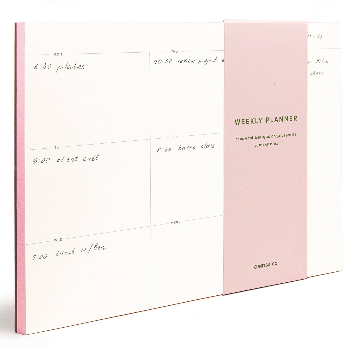 Weekly Planner Pad: Gold