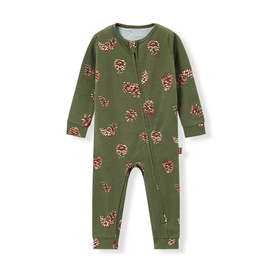 Cotton Stretch Zipper Pajama | Pinecone