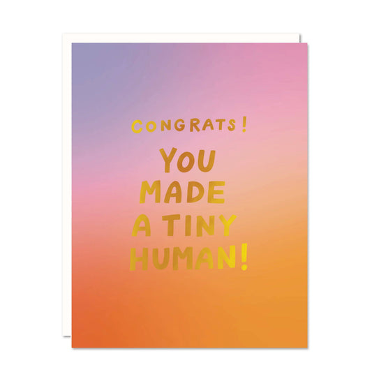 Tiny Human New Baby Card