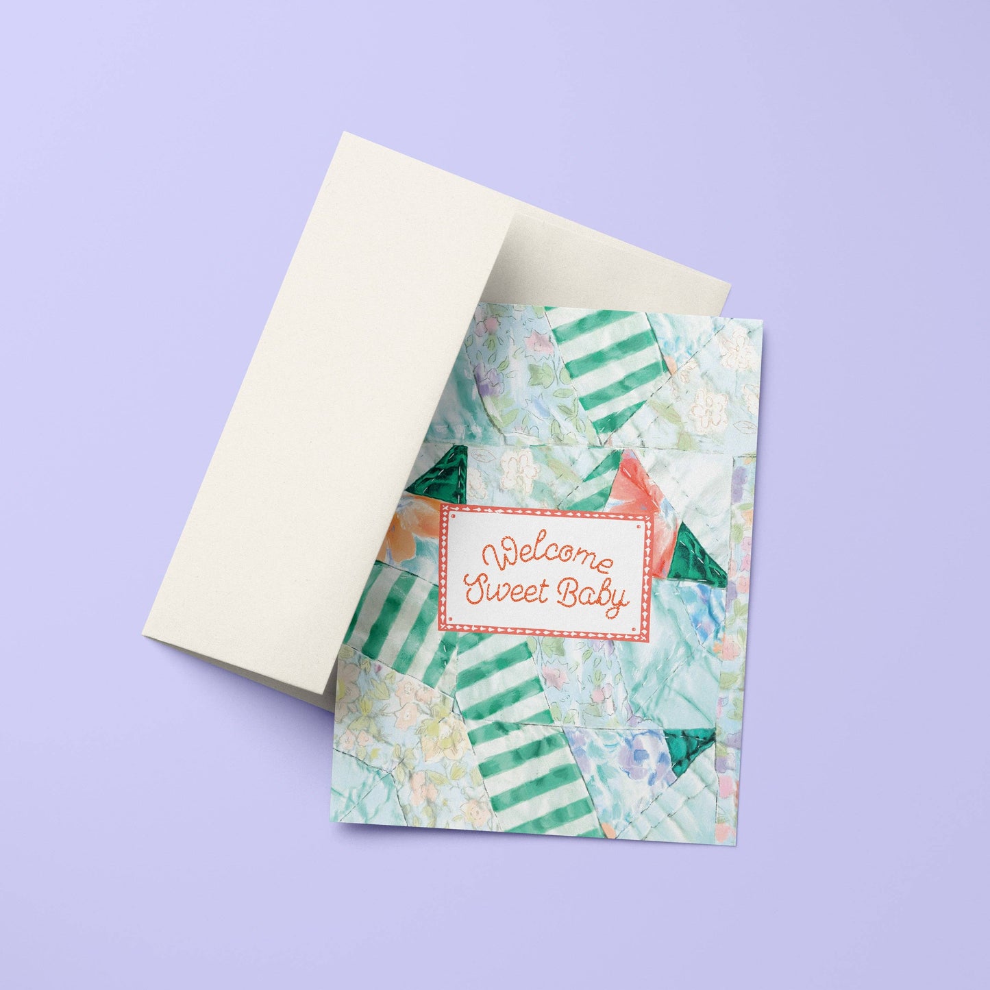 Quilt Baby Greeting Card
