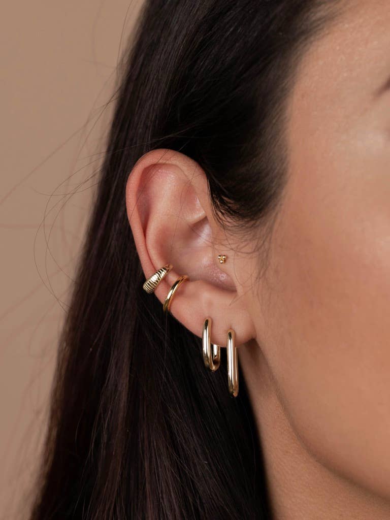 Rectangle Hoop - Large - Earring