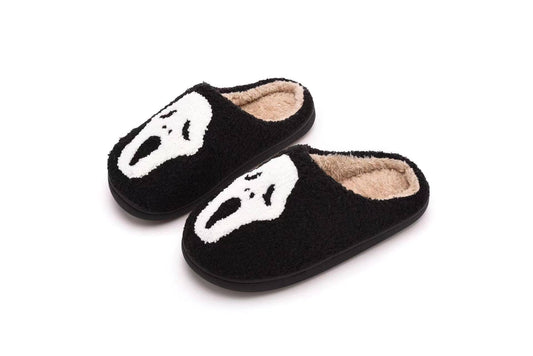 Halloween Screaming Face House Slippers | Medium