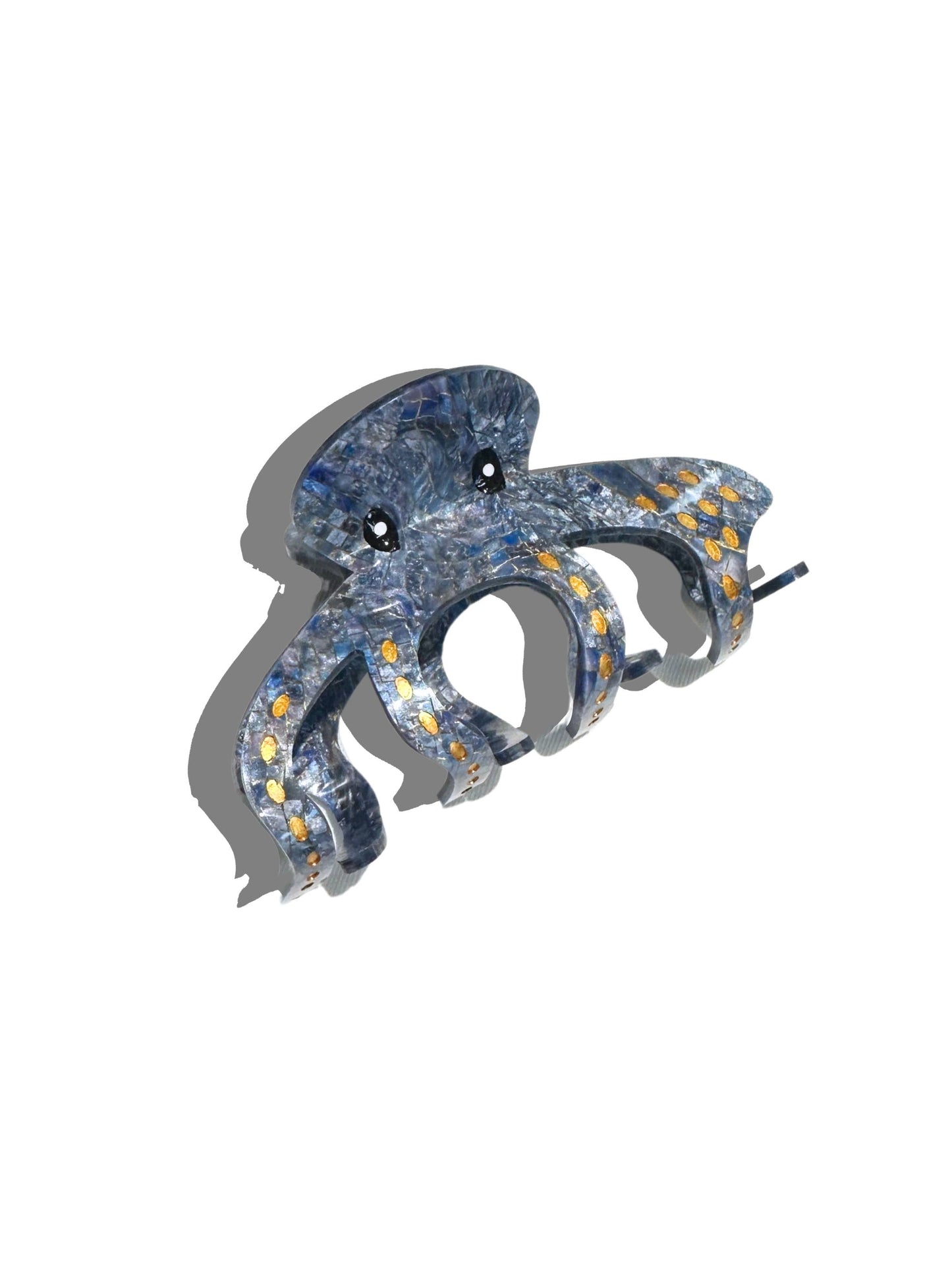 Hand-painted Octopus Claw Hair Clip | Eco-Friendly: Blue
