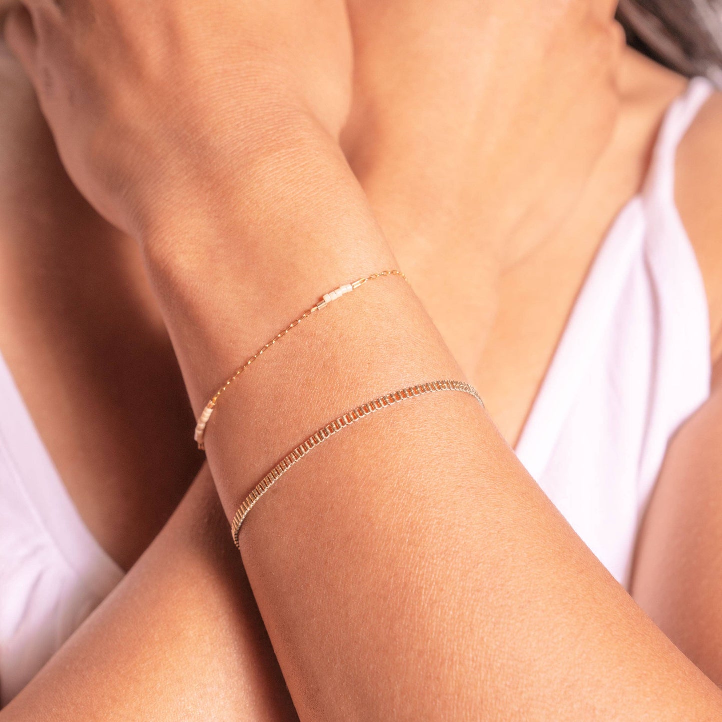 Day Moments Bracelet: Satin Gray / 6.5"