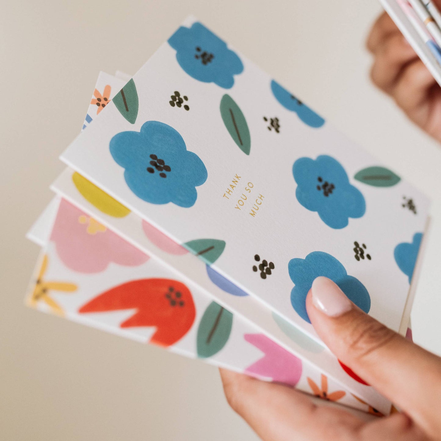 Thank You Blue Florals Card