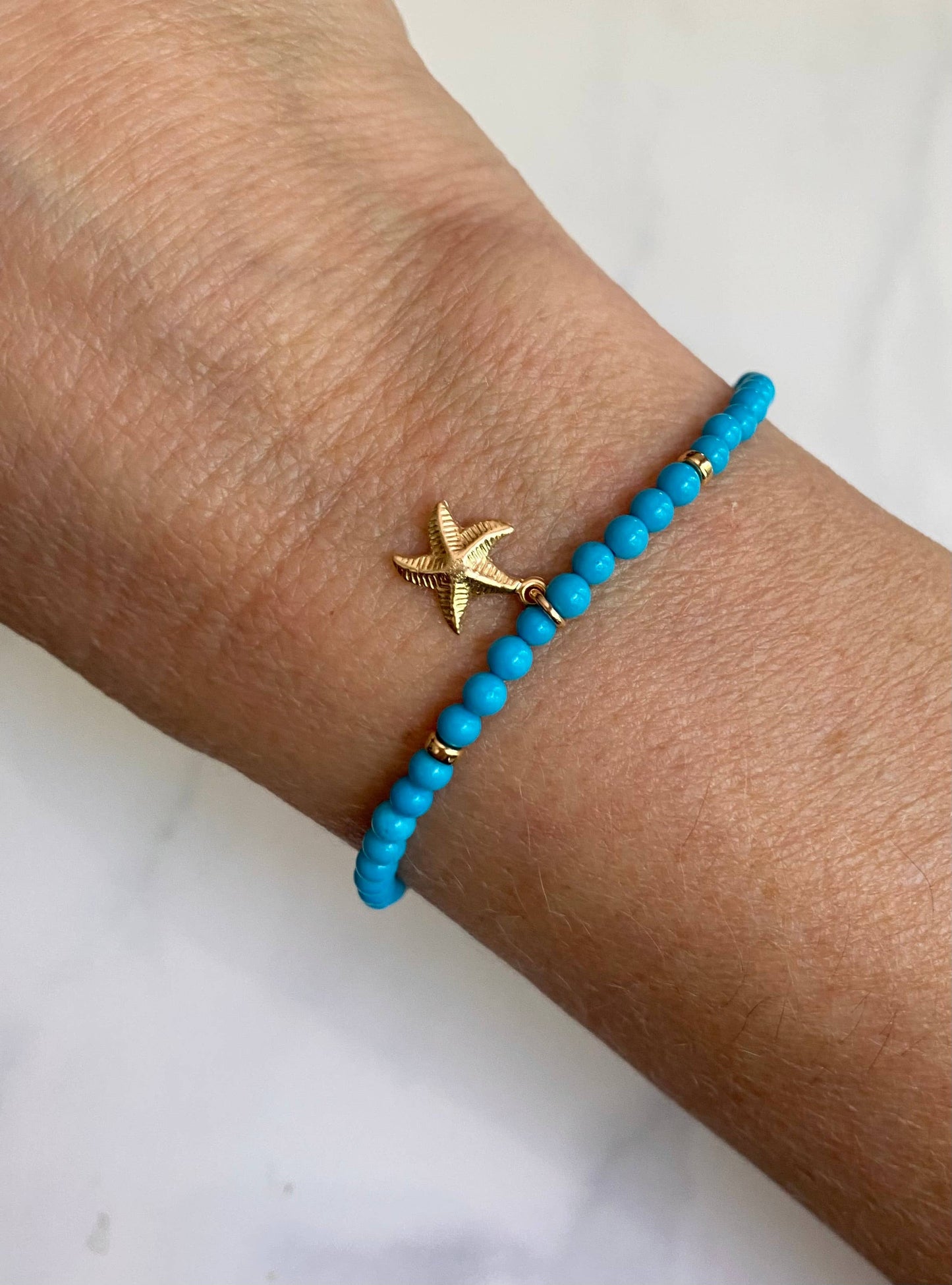 Turquoise starfish bracelet 