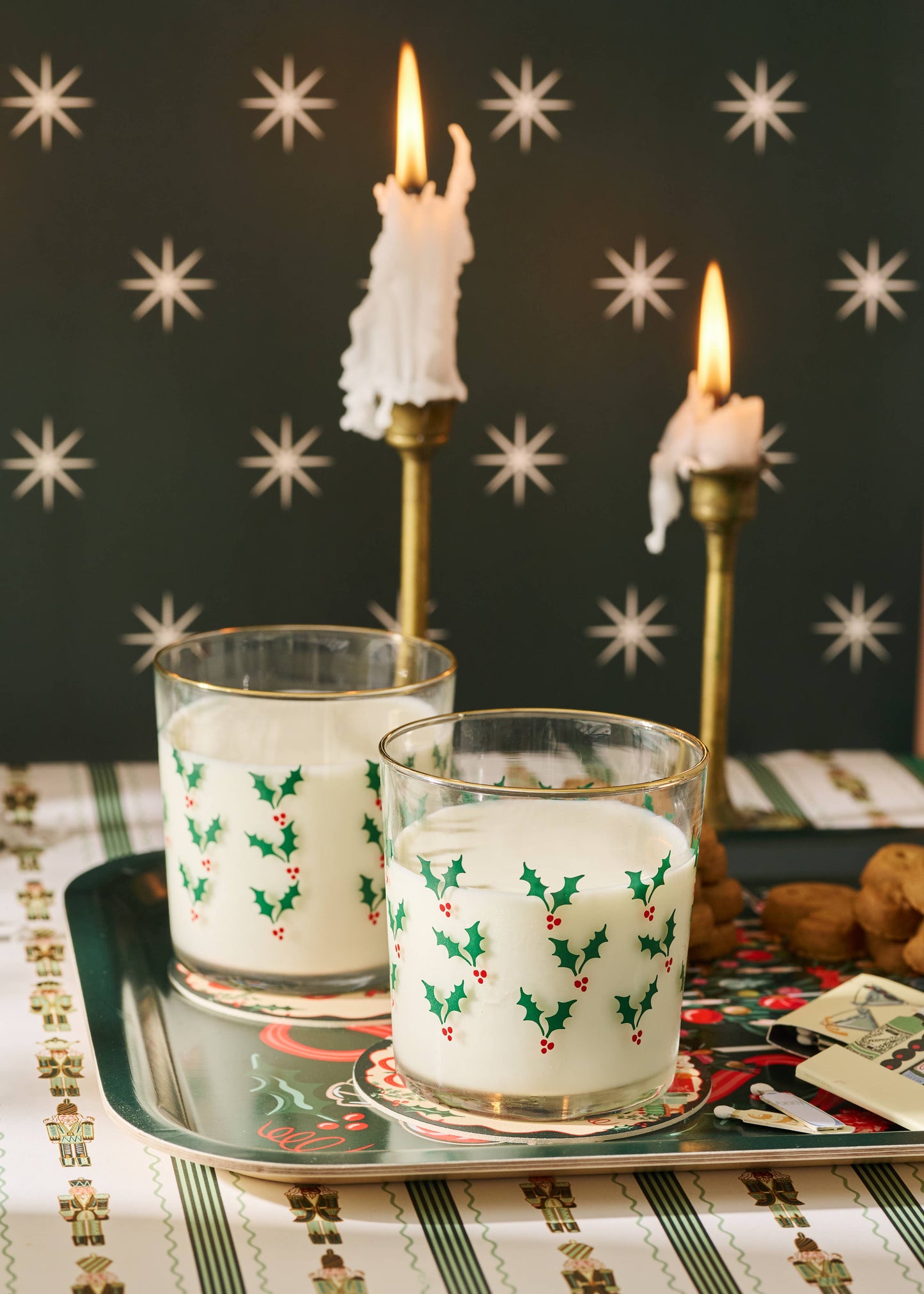 Holly Jolly 12.5 Ounce Glass Cup