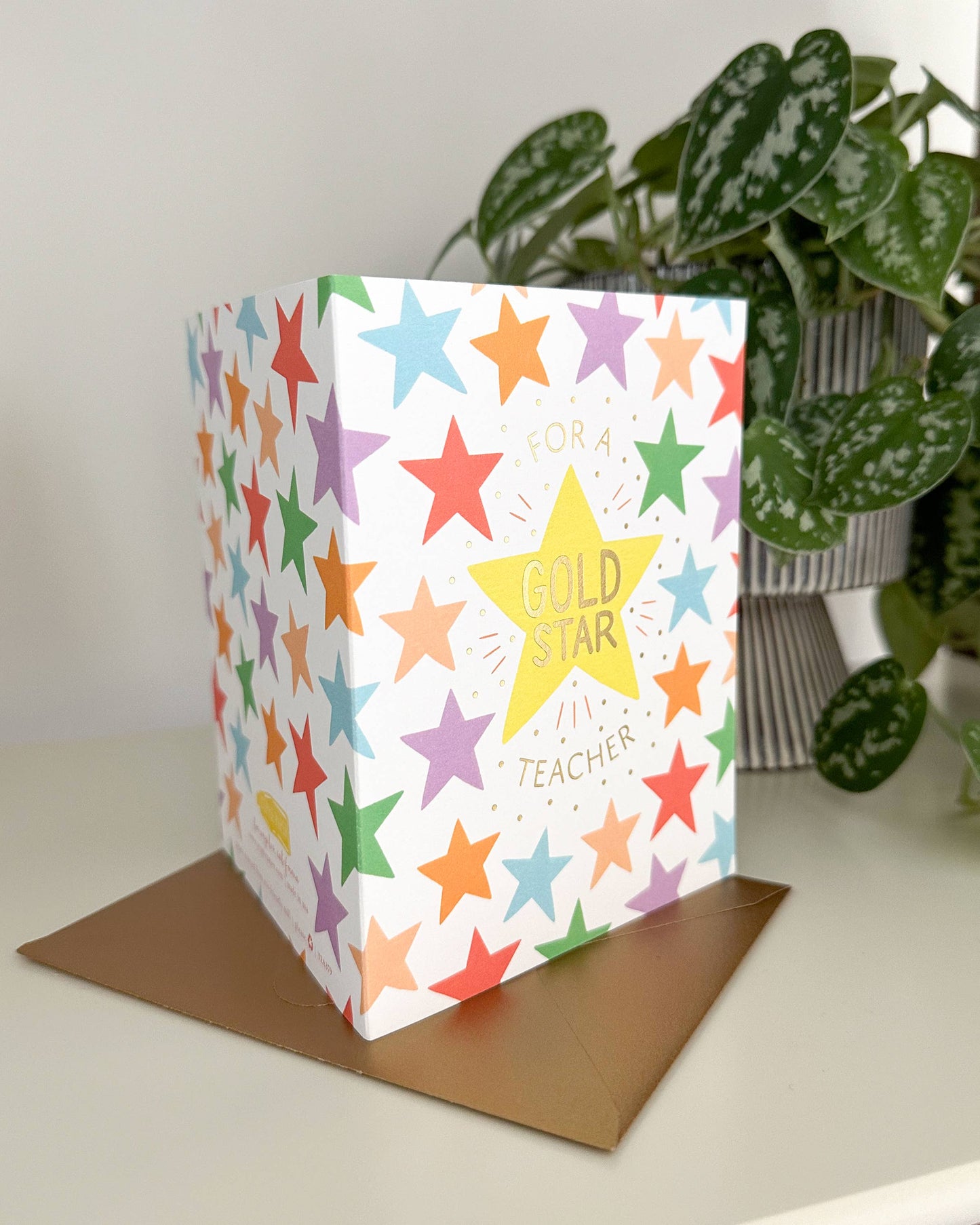 Gold Star Teacher Appreciation Card