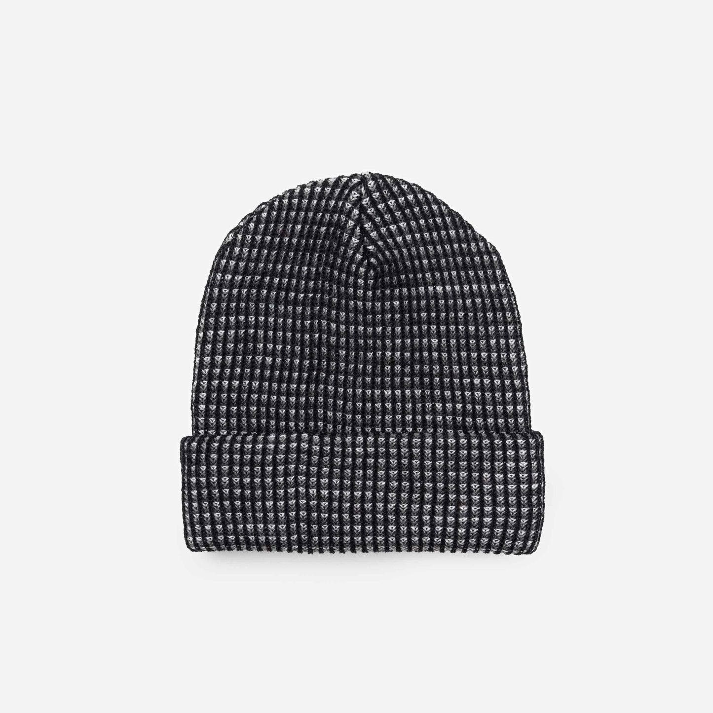 Simple Grid Knit Beanie | Wine Red