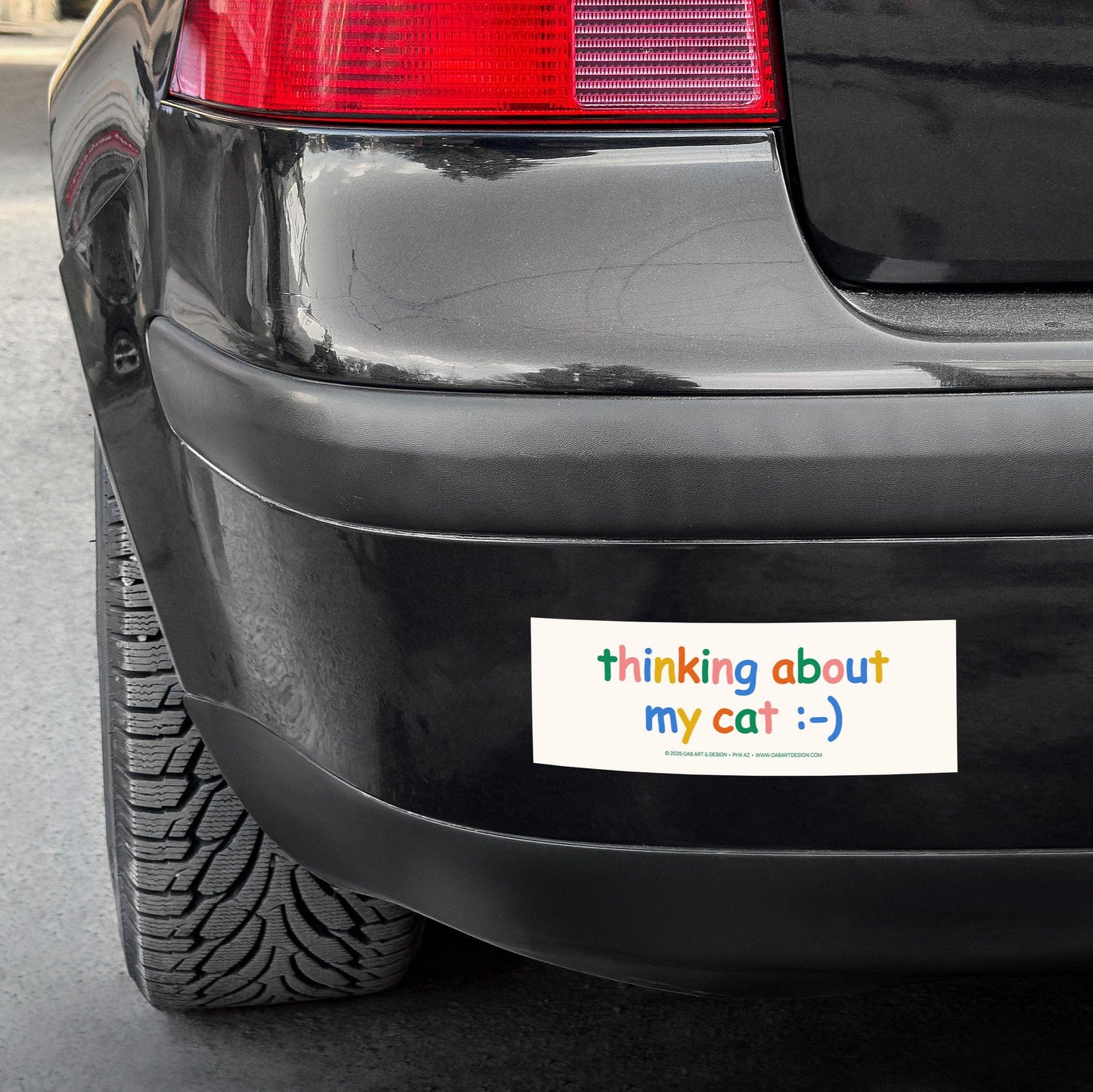 Thinking about my cat bumper sticker