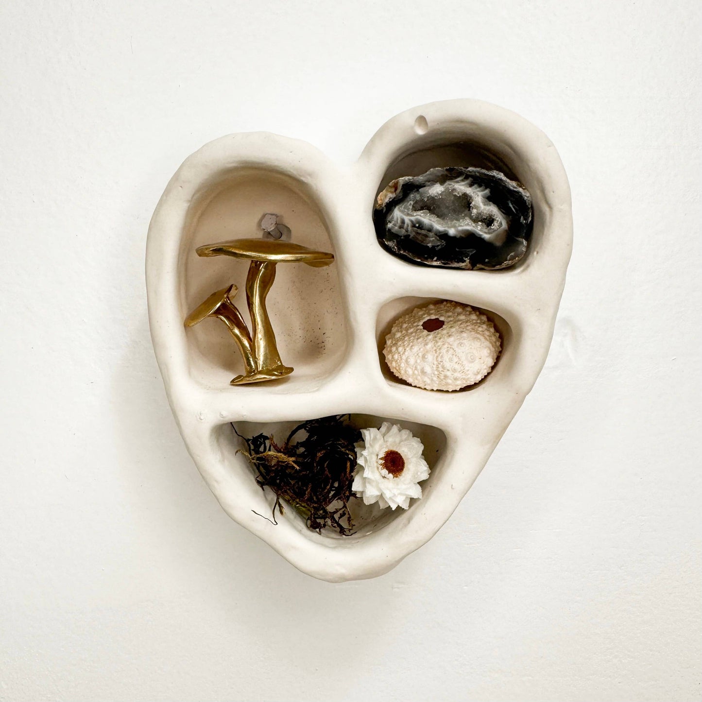 Mini Cement Heart of Inspiration | White 