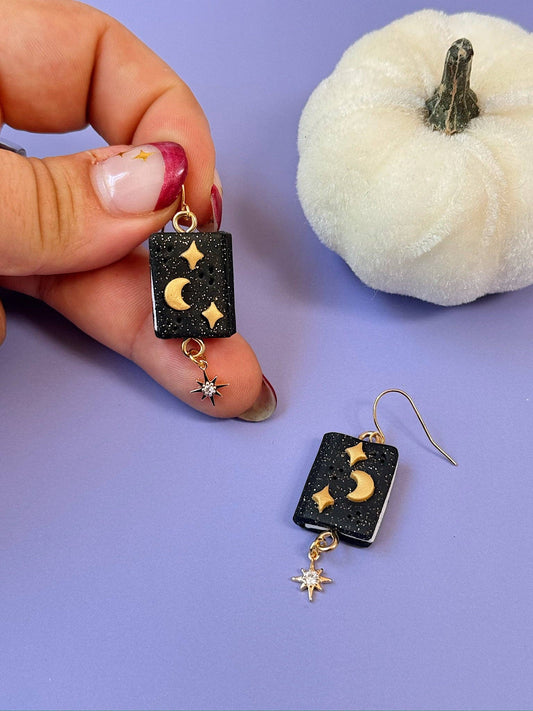 Spell Book Dangle Earrings