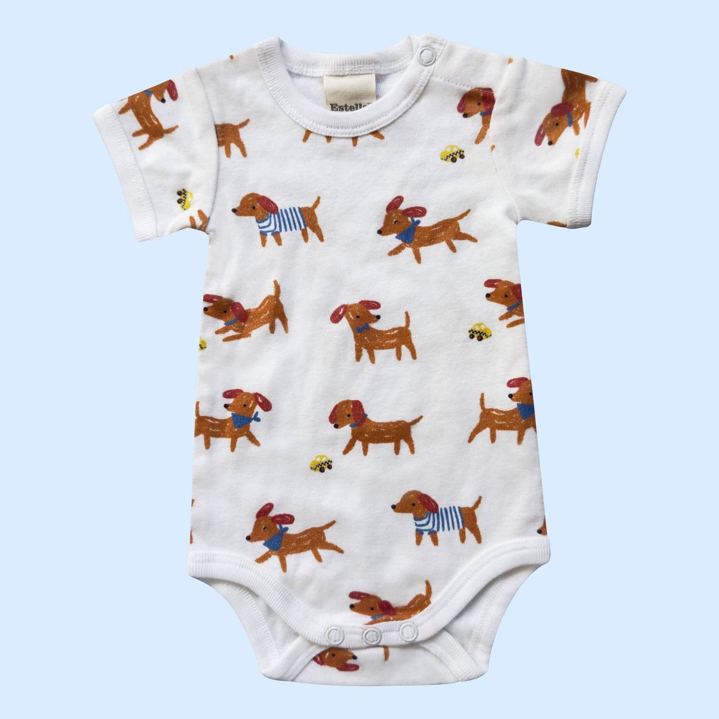 Organic Baby Onesie with Dogs Print | 18-24M