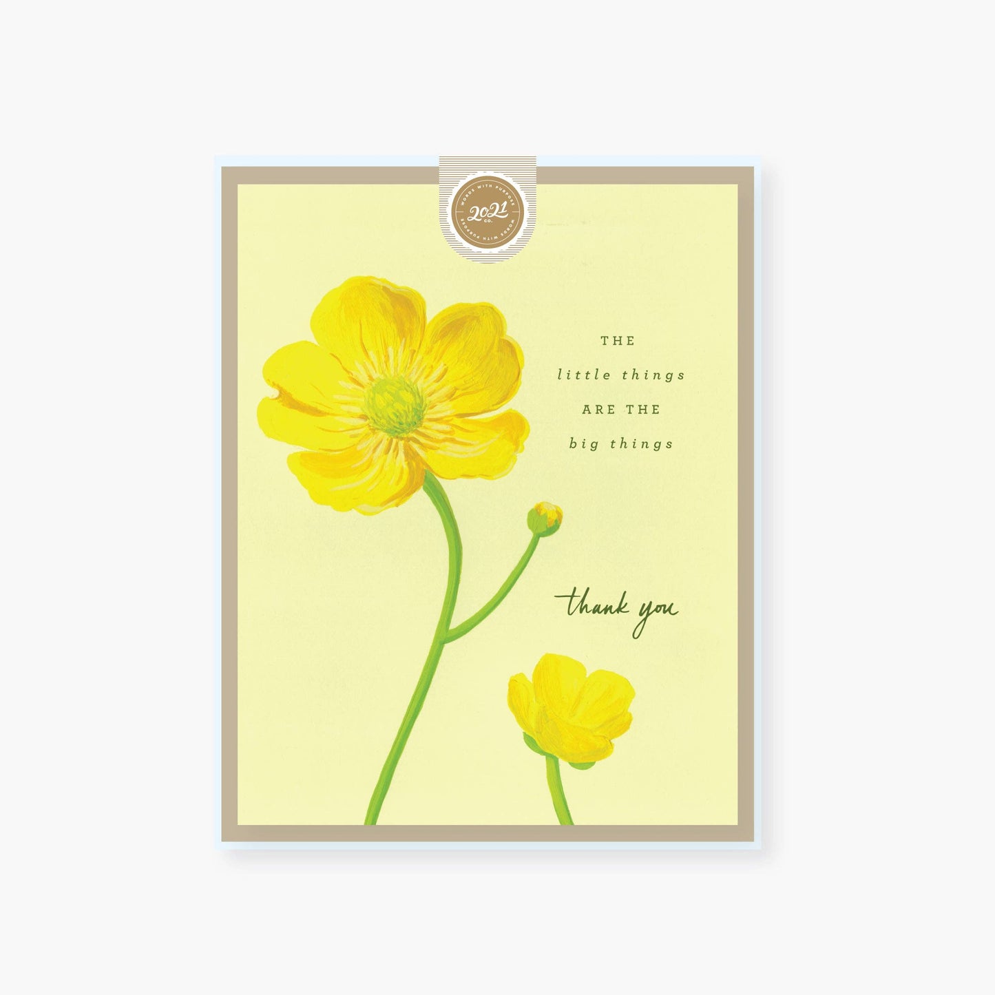 Little things buttercup Thank You Card: Single