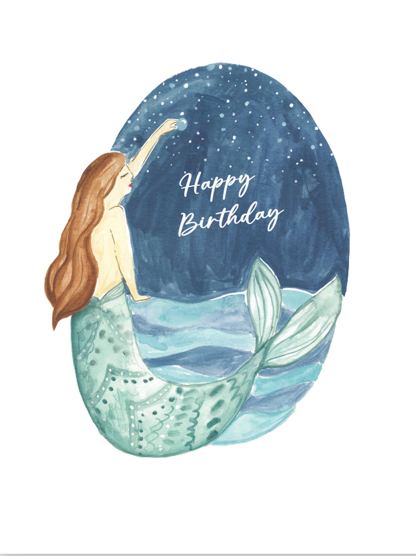 Mermaid Sea Birthday Card
