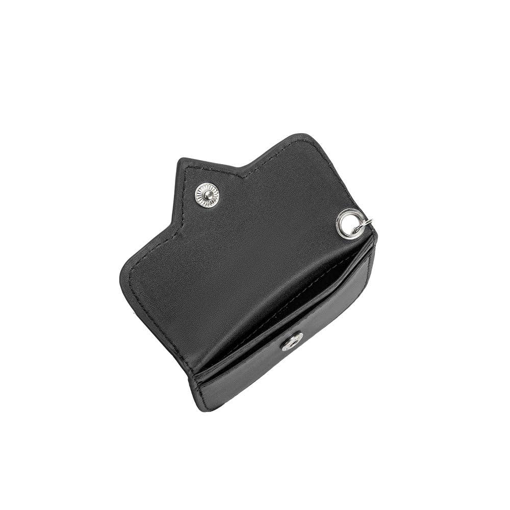 Lovell Black Vegan Leather Card Holder