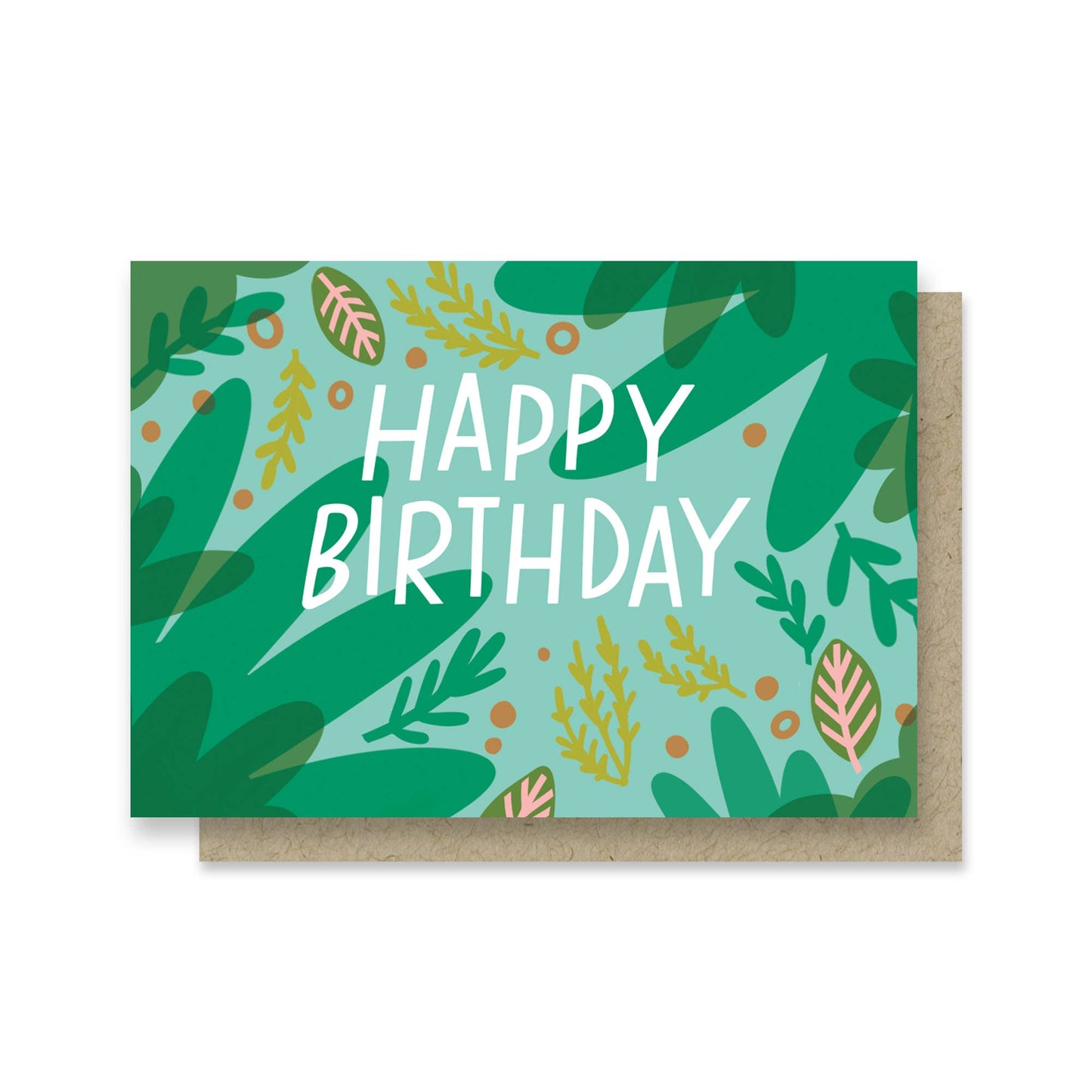 Green Friends Birthday Illustrated Mini Card