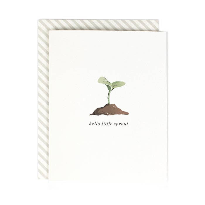 Hello Little Sprout Baby Card