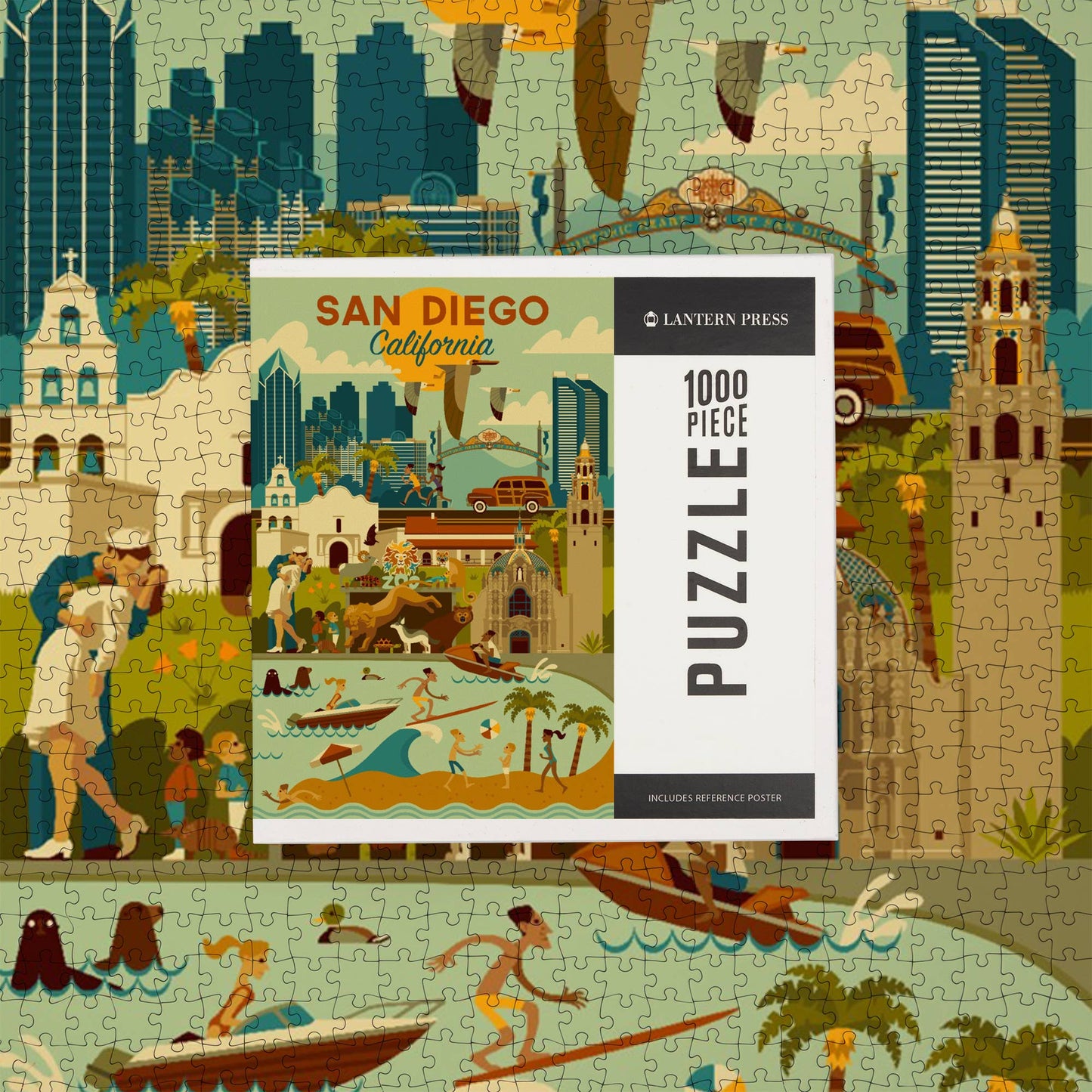1000 PIECE PUZZLE San Diego, California, Geometric