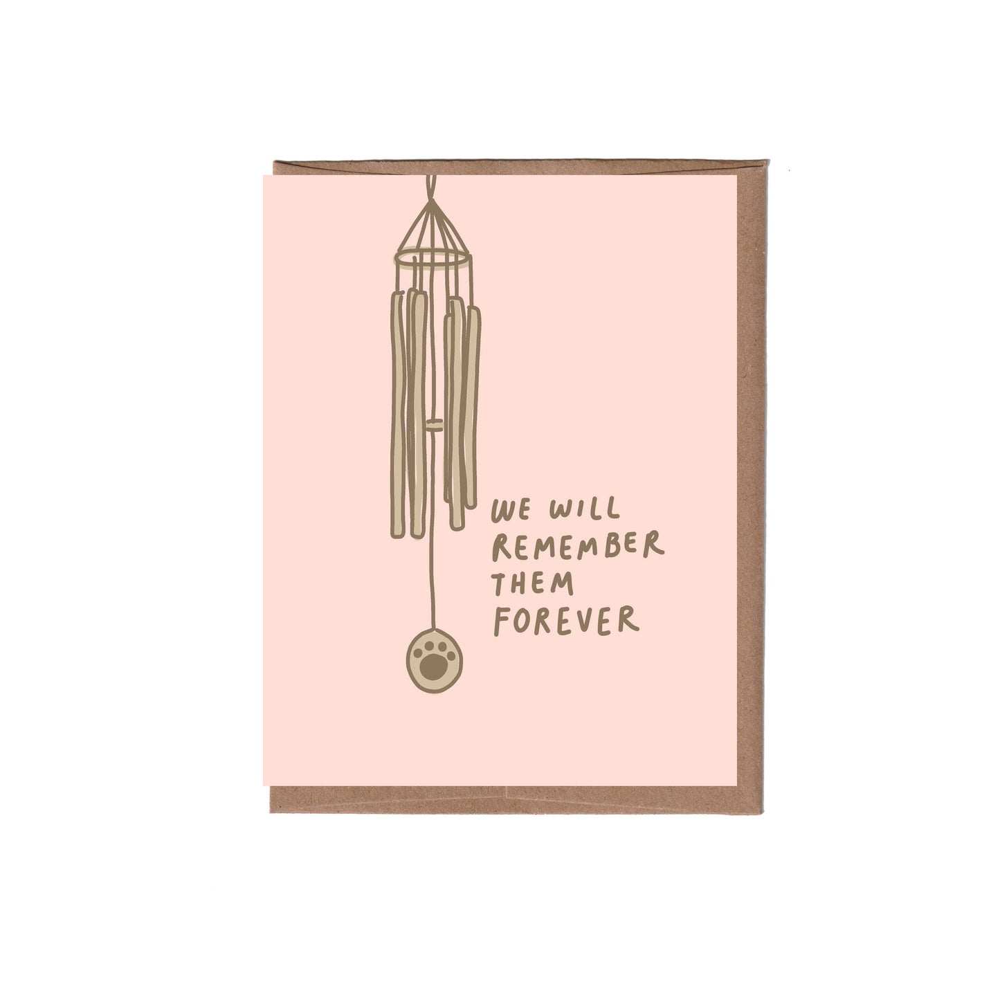 Wind Chime Pet Sympathy Card