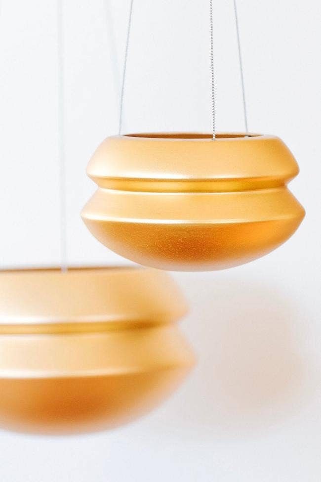 Large Hanging Planter | Brass