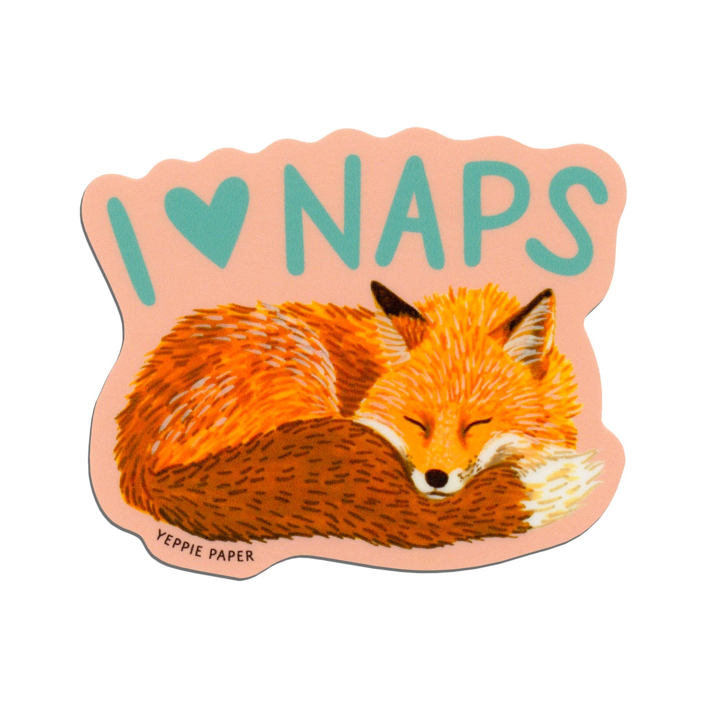 Napping Fox Sticker
