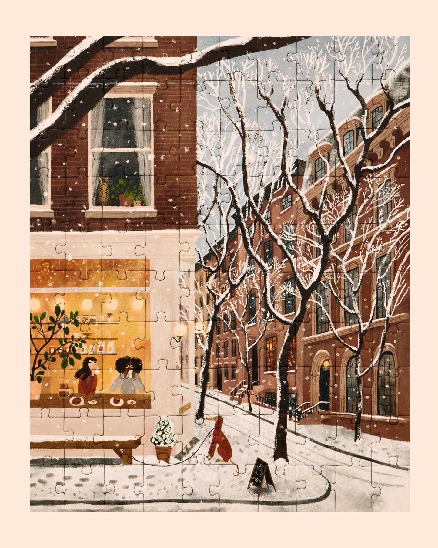 Coffee in the West Village 100 Piece Puzzle