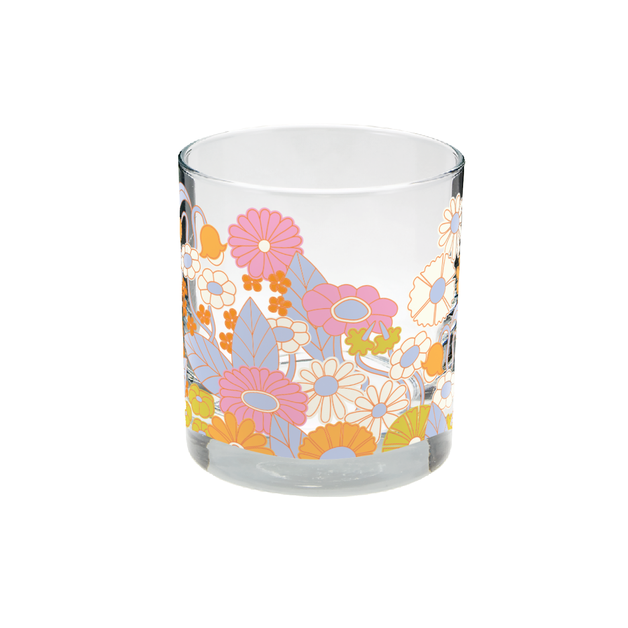 Gatherin Flower Rocks Glass