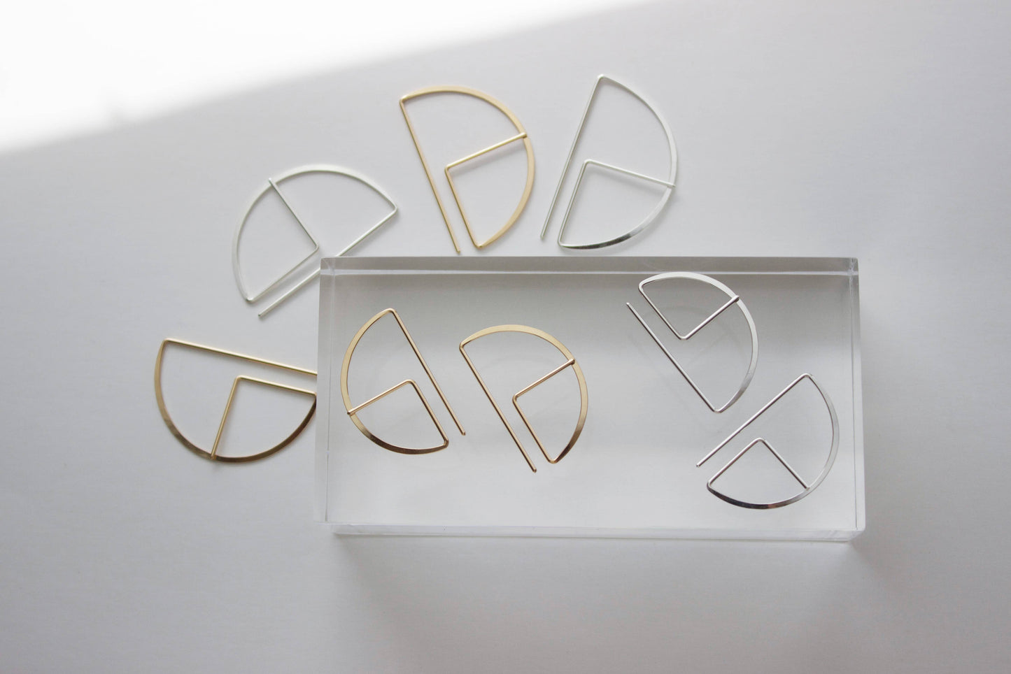 Large Round Profile Earrings, Lightweight Statement Earrings: 14K Gold Fill