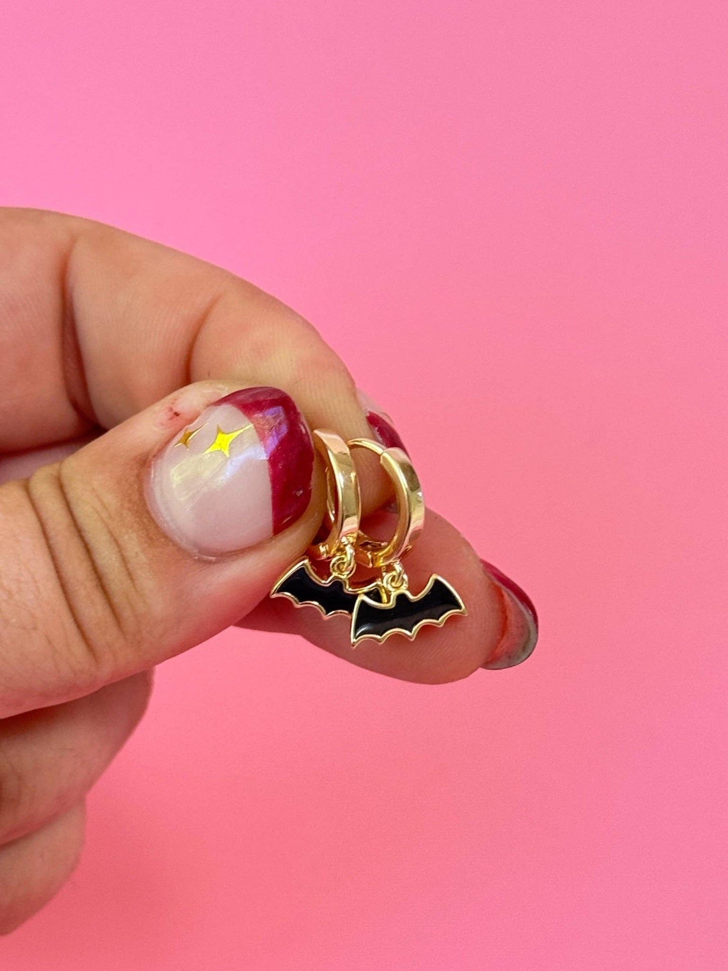Bat Huggie Earrings